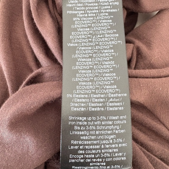 ICHI Brown Turtleneck Long Sleeve Top Basic Soft Shirt Size Medium - Picture 7 of 9